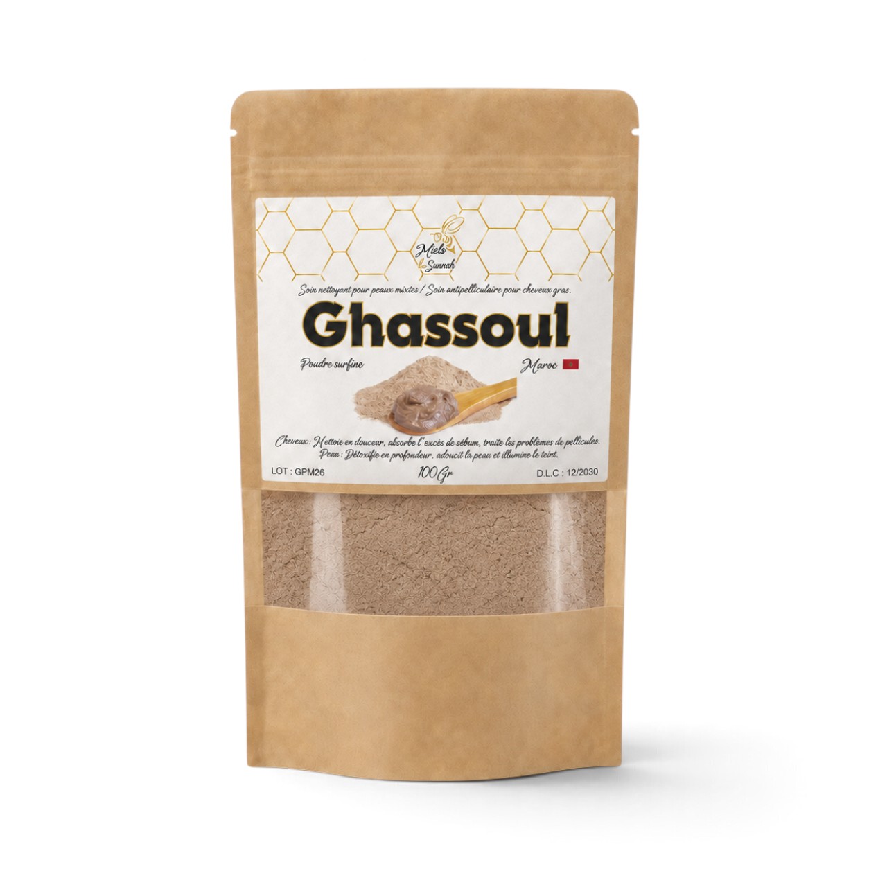 Ghassoul - Soin capillaire & Gommage corporel - 100gr