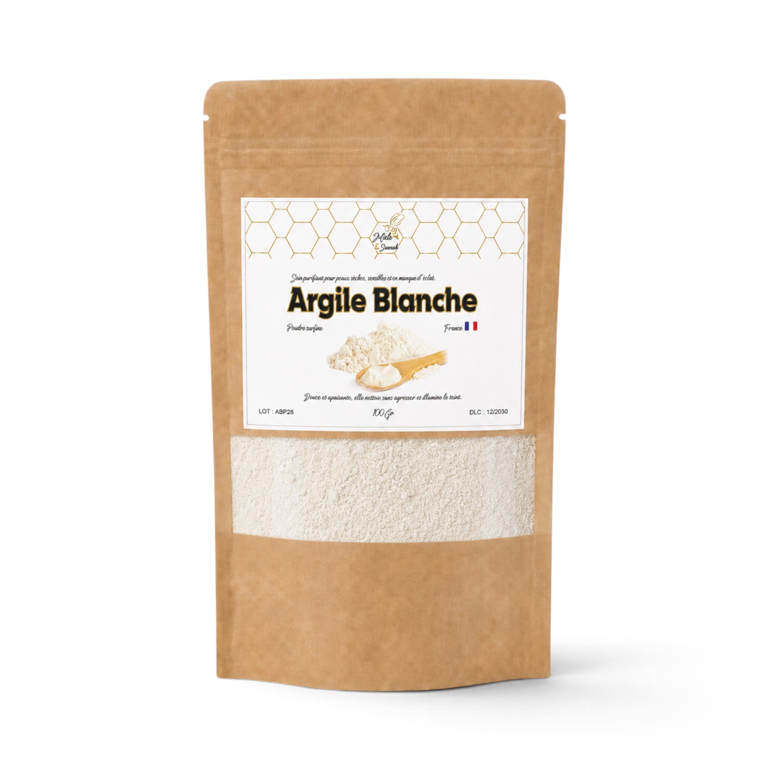 Argile blanche (Kaolin) – Poudre surfine - 100gr
