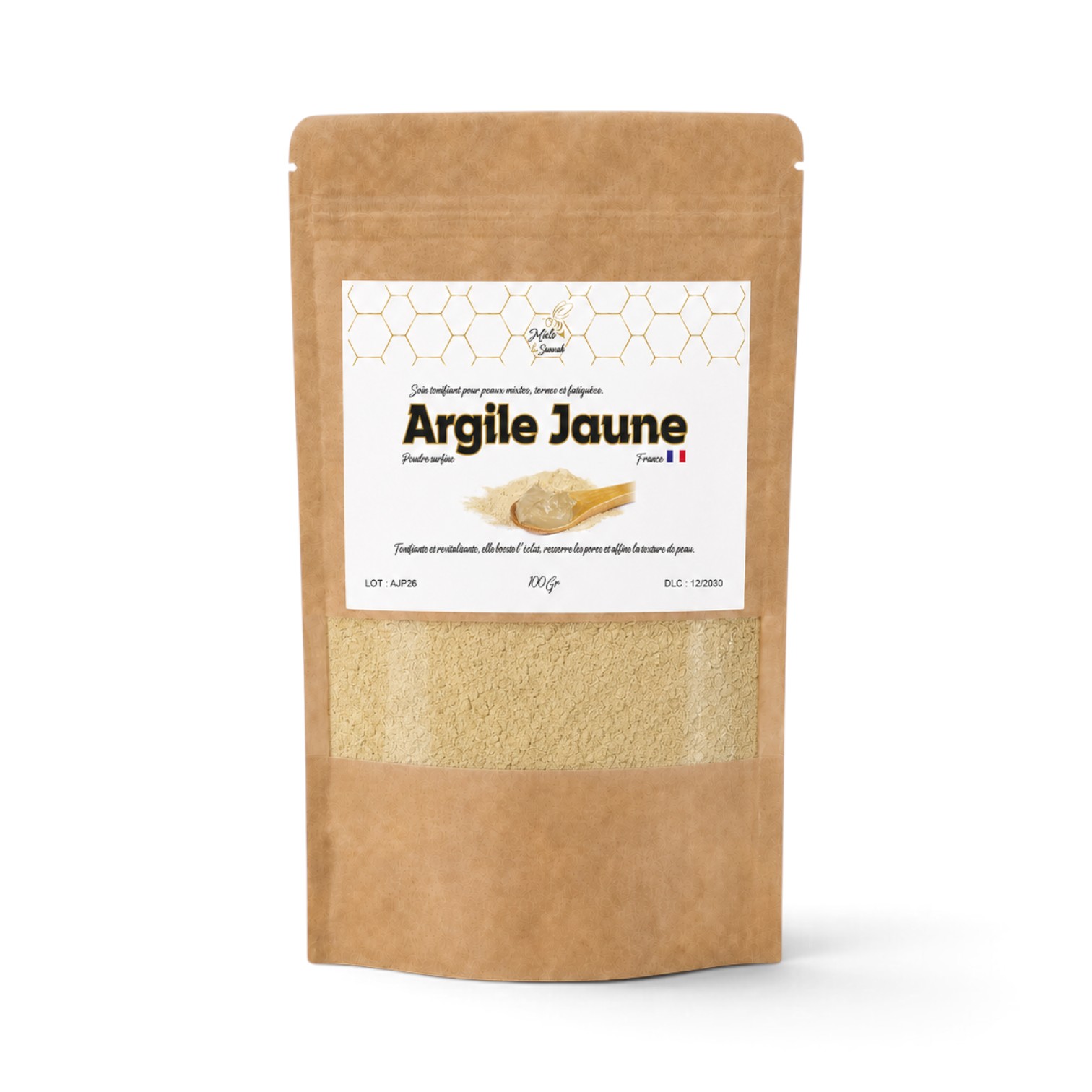 Argile jaune (Illite) - Poudre surfine - 100gr