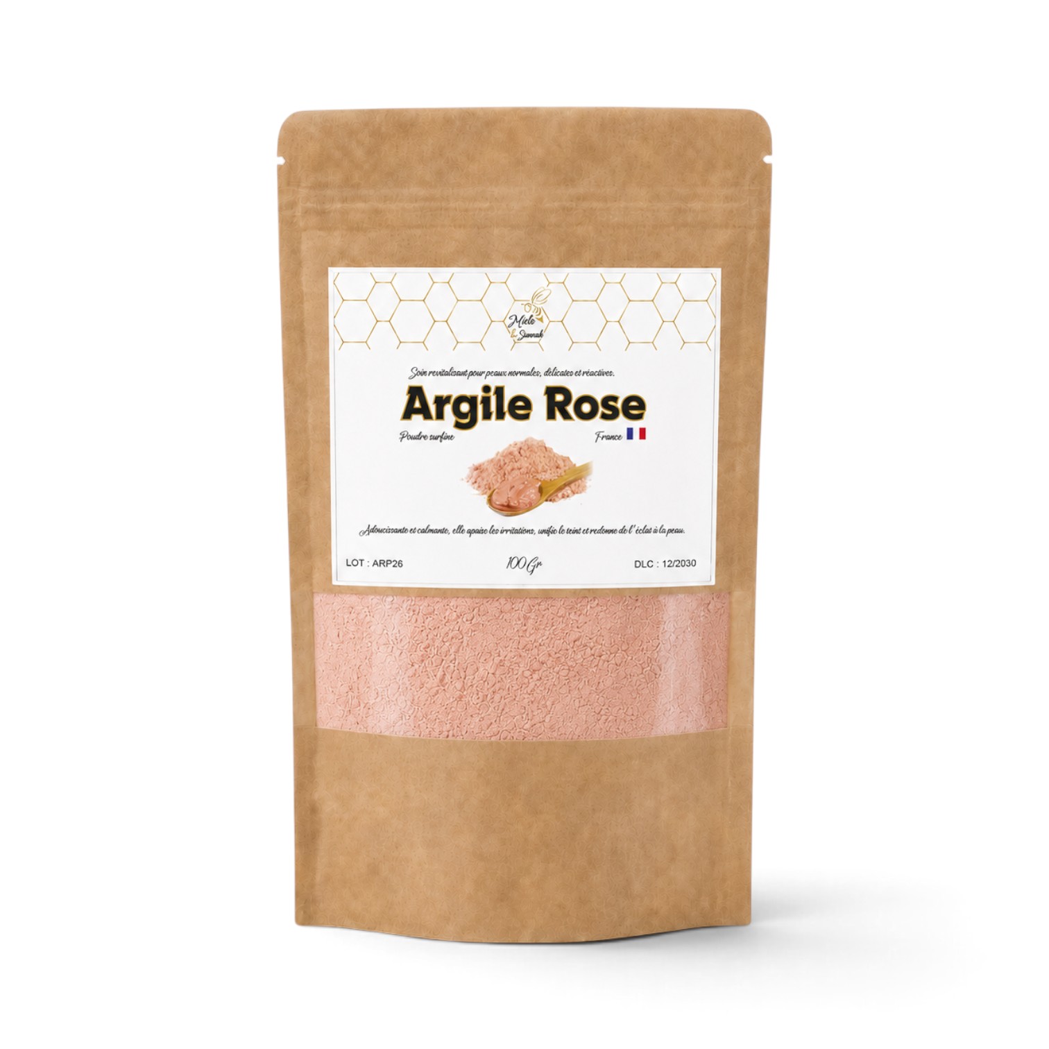 Argile rose - Poudre surfine - 100gr