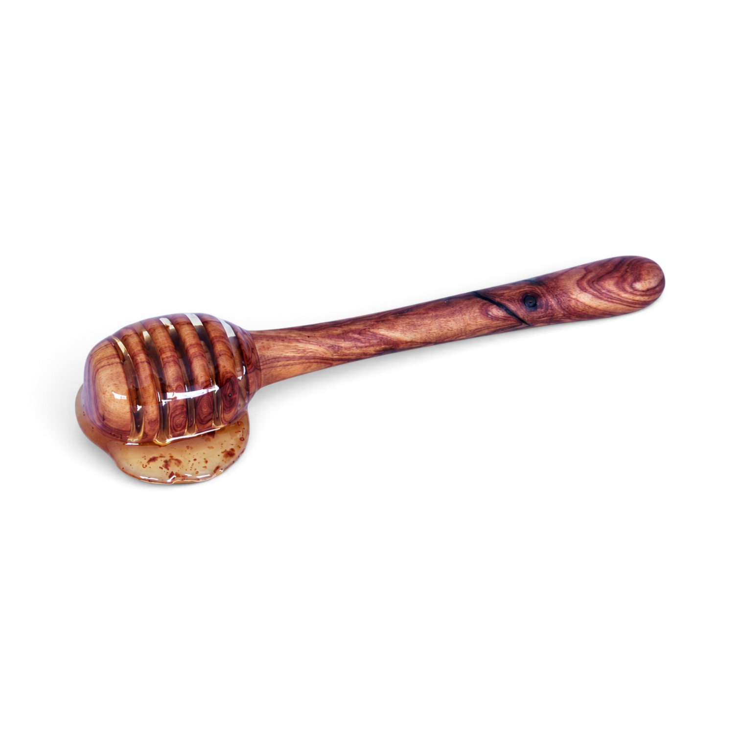 Cuillère en bois d'olivier de Tunisie - Miel liquide
