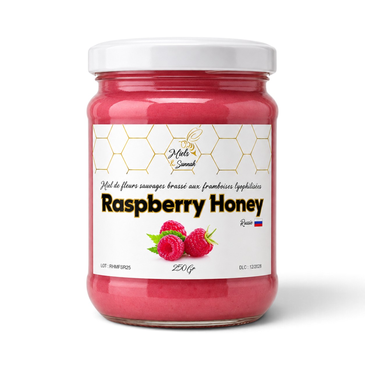 Raspberry Honey – Miel et Framboise Lyophilisée – 250g