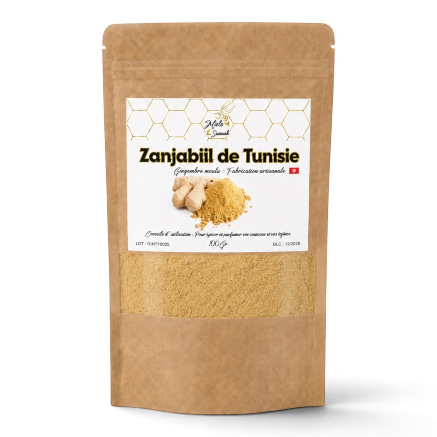 Gingembre Moulu (Zanjabiil) de Tunisie – 100g