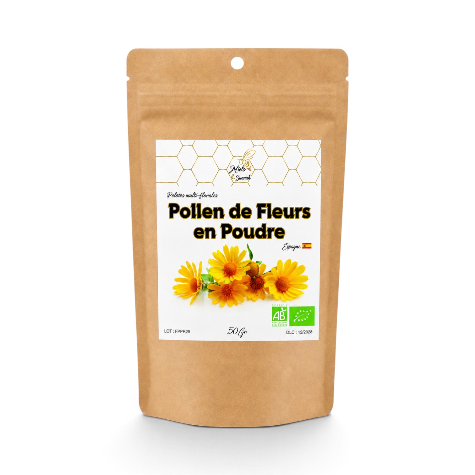 Poudre de pollen de fleurs Bio - 50gr