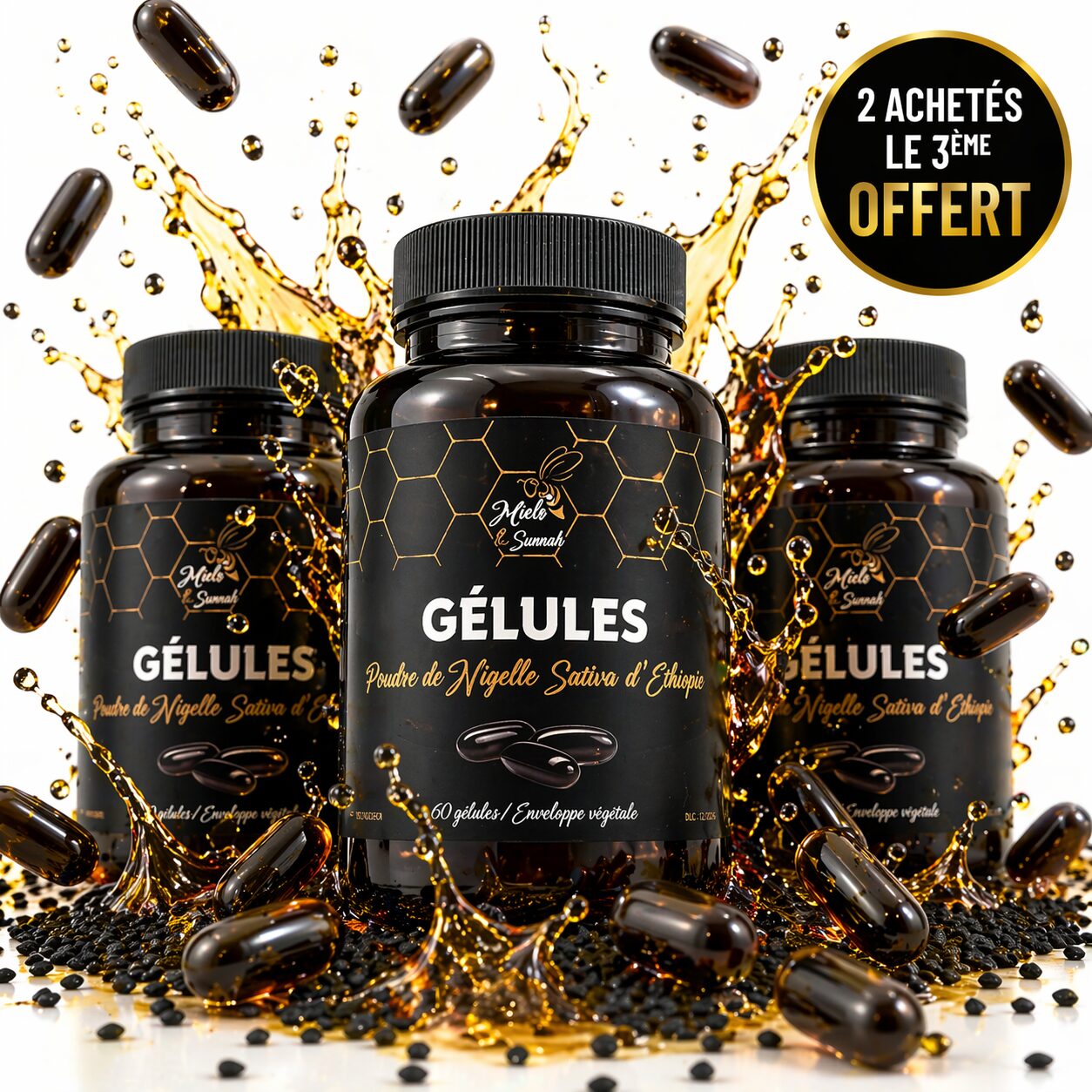 2 boites de gélules de nigelle achetées = la 3ème offerte