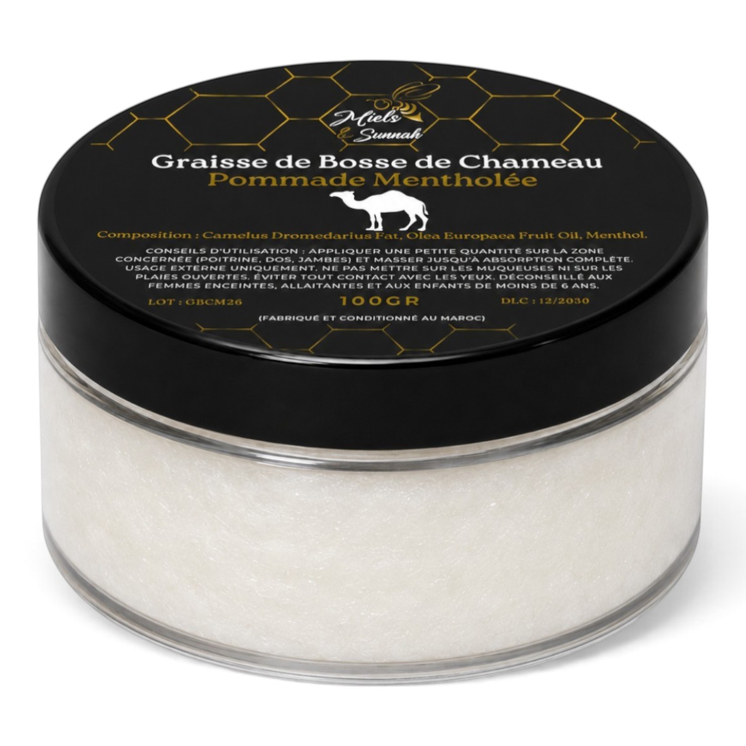 Pommade à la graisse de bosse de chameau mentholée - 100g