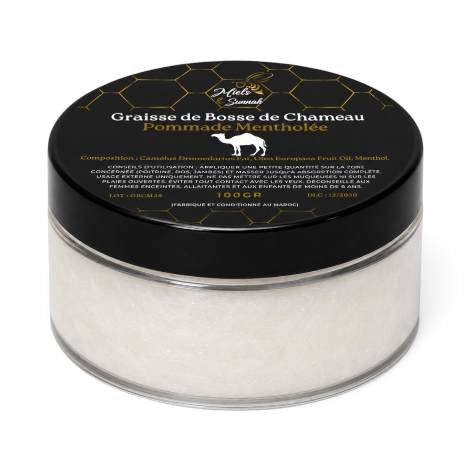Pommade à la graisse de bosse de chameau mentholée - 100g