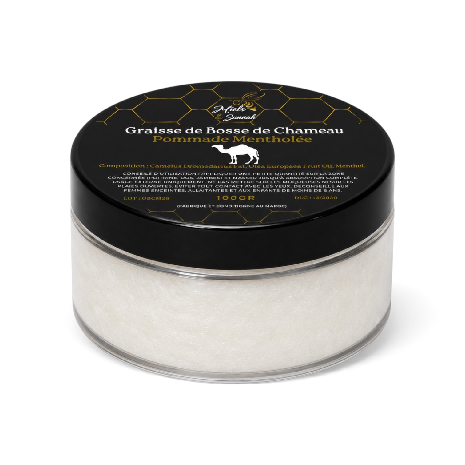 Pommade à la graisse de bosse de chameau mentholée - 100g