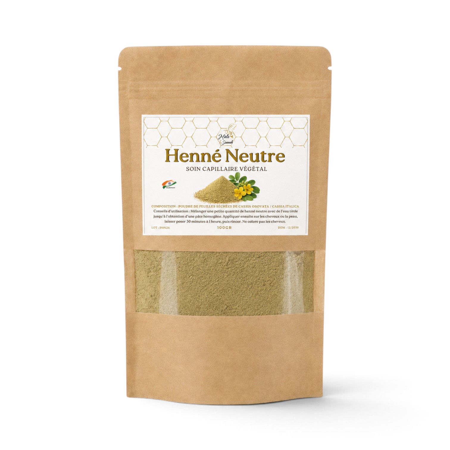 Henné neutre en poudre - (Ne colore pas) -100g