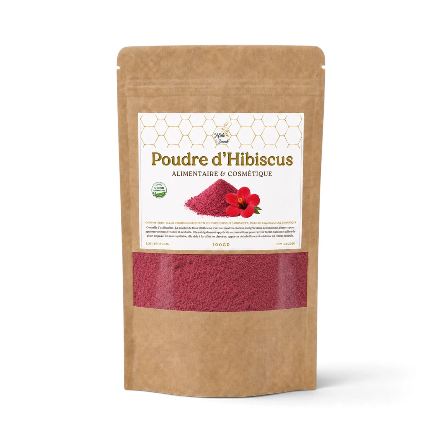 Hibiscus Bio en poudre - 100gr